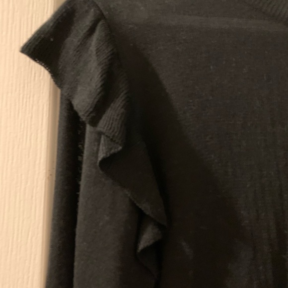 Revamped Semi Sheer Black Sweater - Picture 3 of 8